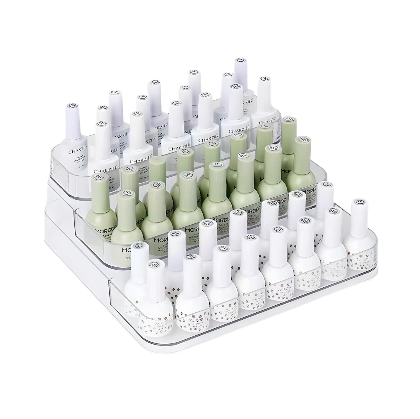 Organizador de esmalte de uñas, soporte de exhibición de acr