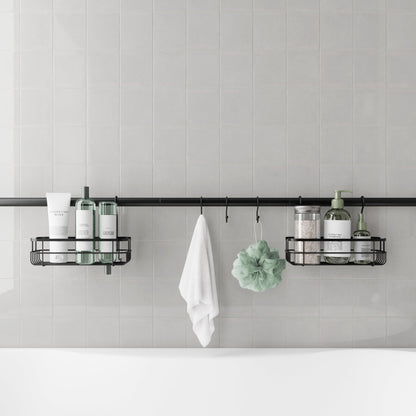 Zenna Home Organizador de baño, soporte de tensión horizonta
