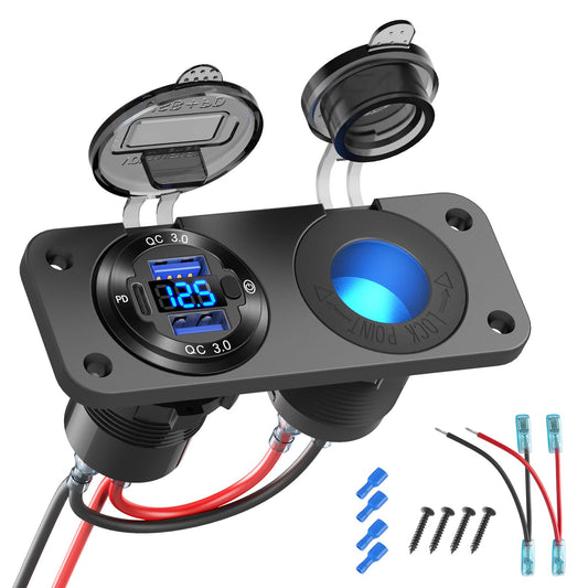 Enchufe de panel de interruptor marino de salida USB de 12 V