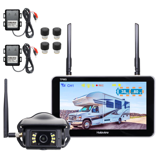 Haloview Byte Tango BT7 TPMS con 4 sensores 1080P Monitor de