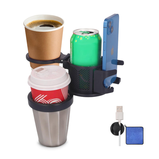 Soporte para taza de coche 6 en 1, soporte para teléfono, re