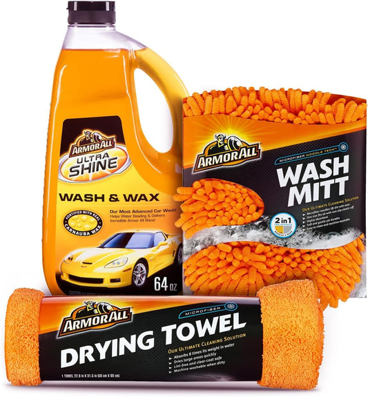 Armor All Kit de lavado de autos, incluye jabón de lavado de