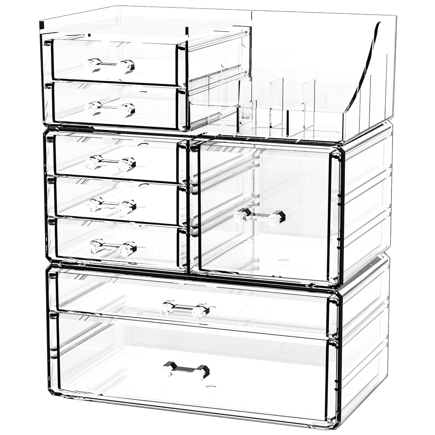 Cq acrylic Organizador de maquillaje transparente y almacena