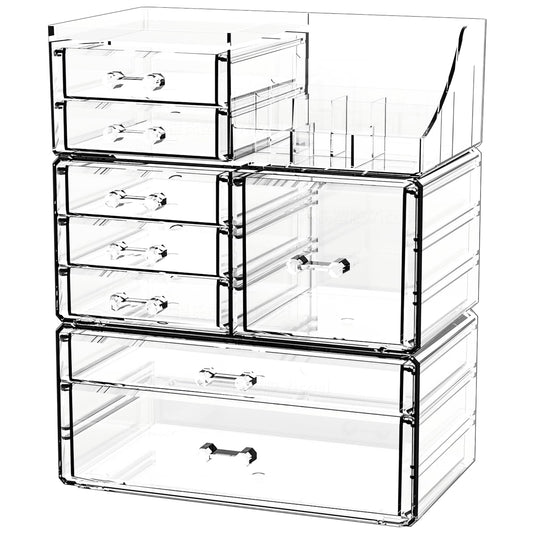Cq acrylic Organizador de maquillaje transparente y almacena