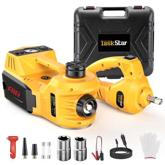 TaskStar - Kit de gato eléctrico para automóvil, gato hidráu