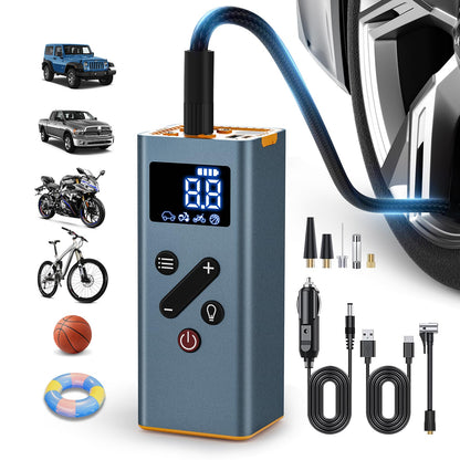 Inflador de neumáticos, compresor de aire portátil de 12 V C