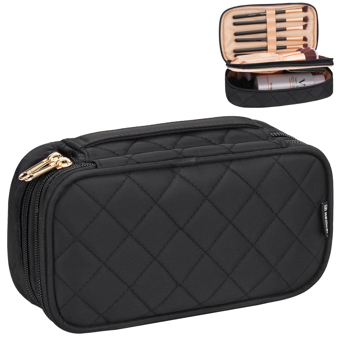 Relavel Bolsa de maquillaje pequeña para mujer y niña, bolsa
