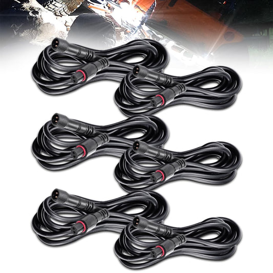 Cable de extensión de luces LED de rock, 2 pines, conectores