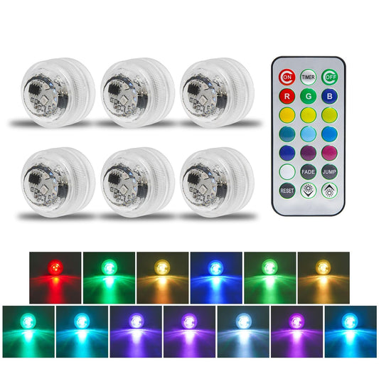 6 luces LED inalámbricas para el interior del automóvil, luc
