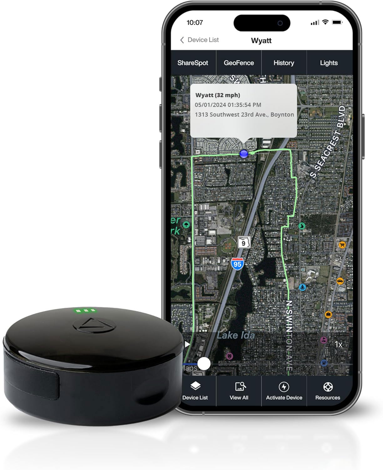 Rastreador GPS LandAirSea 54: fabricado en los Estados Unido
