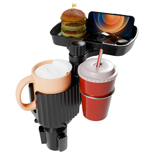 Soporte doble desmontable para auto con mesa de bandeja de a