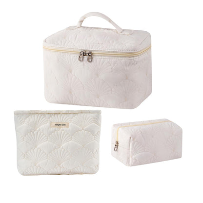 uekeboag Bolsa de maquillaje de algodón acolchada de color b
