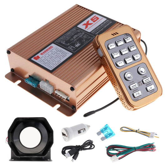 DC12V 400W 8 sonido fuerte alarma de advertencia de coche po