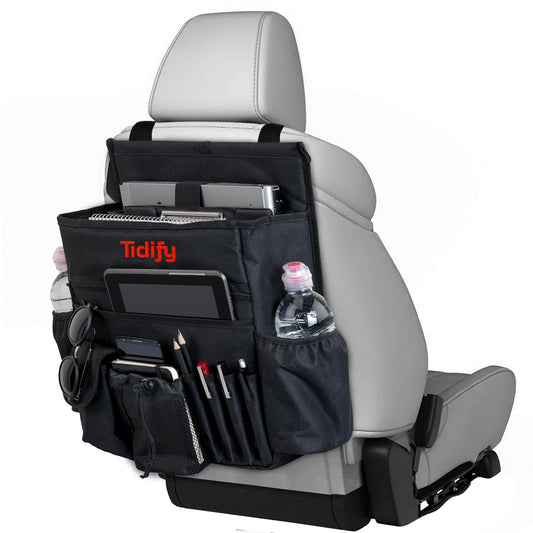 Organizador de asiento trasero para automóvil con almacenami