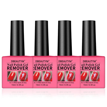 Paquete de 4 quitaesmalte de uñas de gel, removedor de esmal