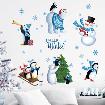 Yovkky Calcomanías de pared con texto en inglés "Hello Winte