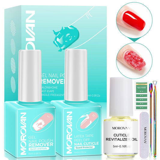 Morovan Kit removedor de esmalte de gel: juego de removedor