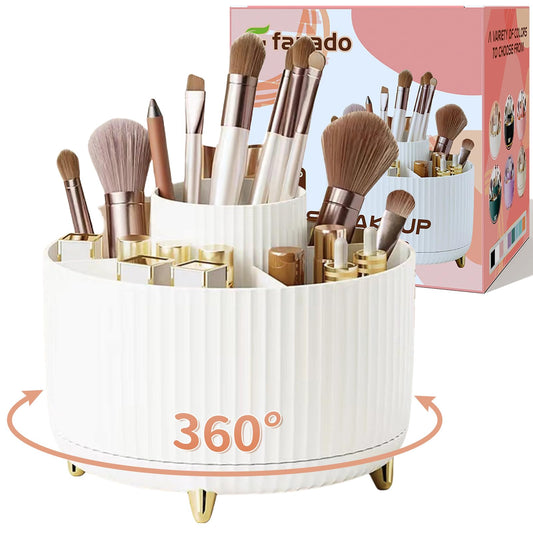 Organizador de brochas de maquillaje giratorio de 360°, orga