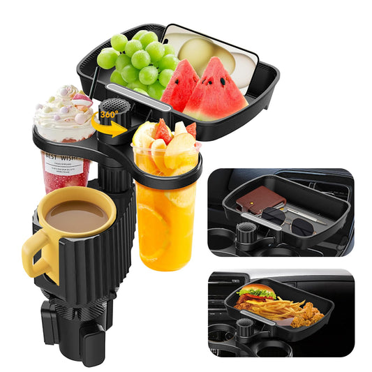 Bandeja portavasos, 4 en 1, soporte desmontable para aliment
