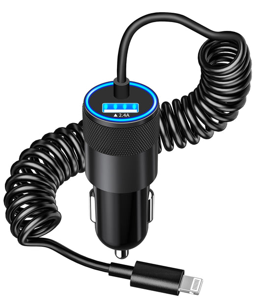【MFi Certified】iPhone Car Charger Fast Charging, Caiinei 4.8