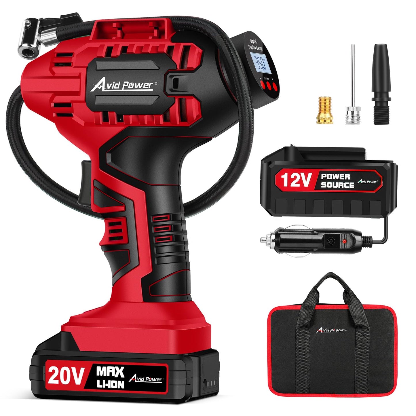 Avid Power Compresor de aire portátil para inflar neumáticos