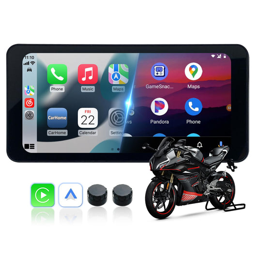 Carplay de motocicleta y pantalla táctil automática Android,