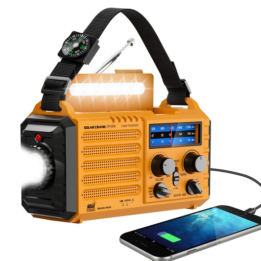 Radio de emergencia con alerta meteorológica NOAA, radio AM/