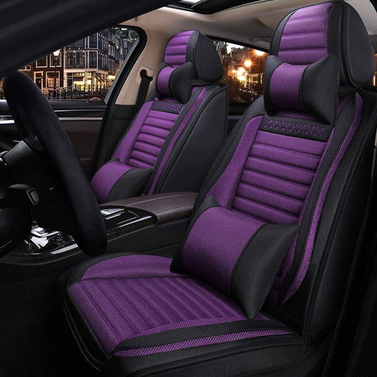 Juego completo de fundas de asiento de automóvil, 5 asientos