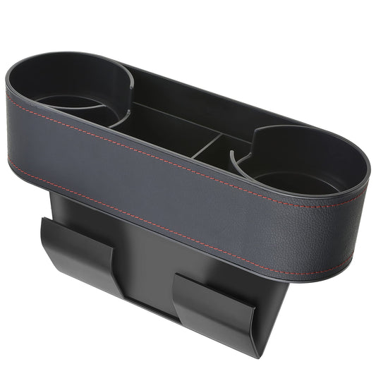 Funda de piel, con bolsillo lateral, para consola de automóv