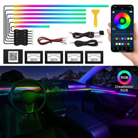 Tira de luces LED acrílicas para automóvil con aplicación in