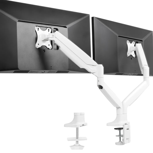 VIVO Brazo de monitor doble de aluminio de alta calidad para