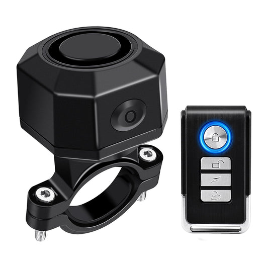 Alarma de bicicleta recargable por USB con soporte, alarma d