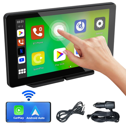 Pantalla Carplay inalámbrica de 7 pulgadas para automóvil, p