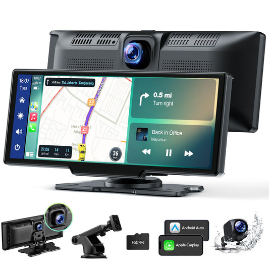 Volam Pantalla inalámbrica Carplay para automóvil con cámara