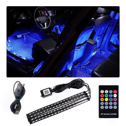 Luces LED para automóvil, luces interiores de 12 V CC con fu