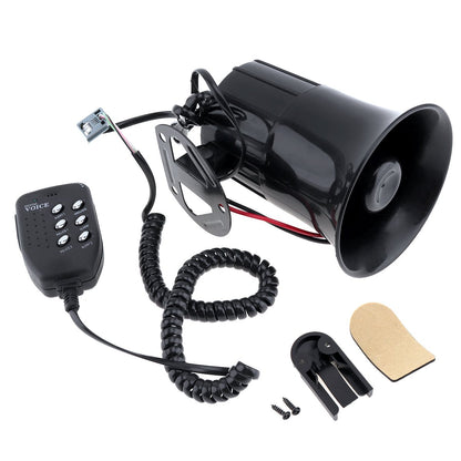 Bocina de sirena de alarma con cable, 100 W 12 V 6 sonido co