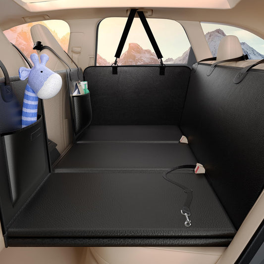 Extensor de asiento trasero para perros, piel sintética anti