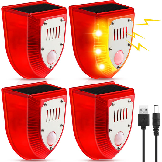 Qualirey Detector de movimiento de alarma solar con sensor d