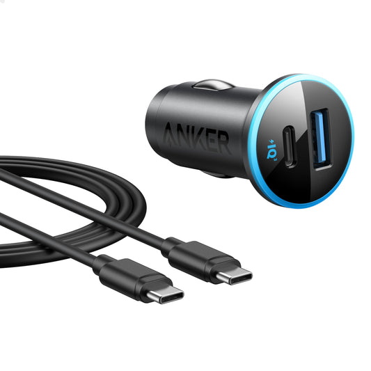 Anker Adaptador de cargador de coche USB C 323, cargador de