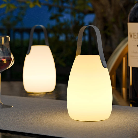 uuffoo Lámpara de mesa portátil para interior/exterior, reca