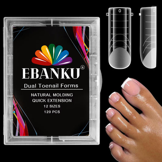 EBANKU Formas de uñas de poligel para los dedos de los pies,