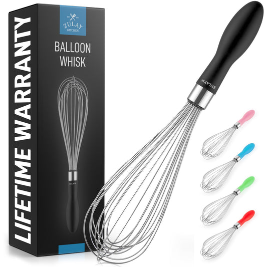 Zulay Kitchen Batidor de globo de acero inoxidable de 11 pul