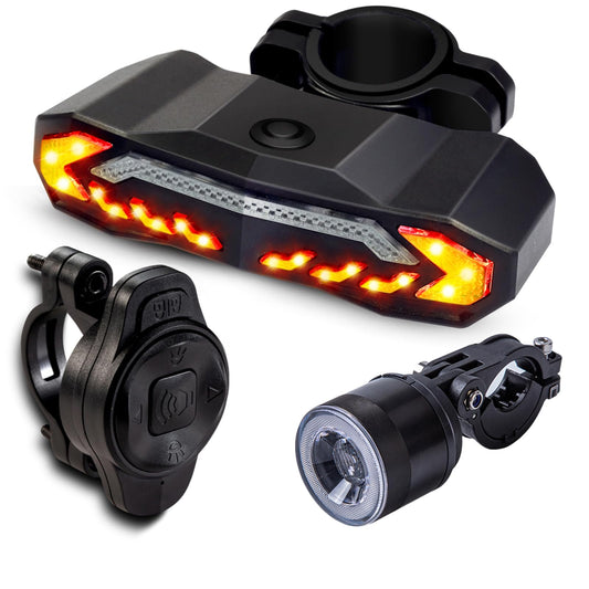 Luz trasera inteligente para bicicleta con señales de giro y