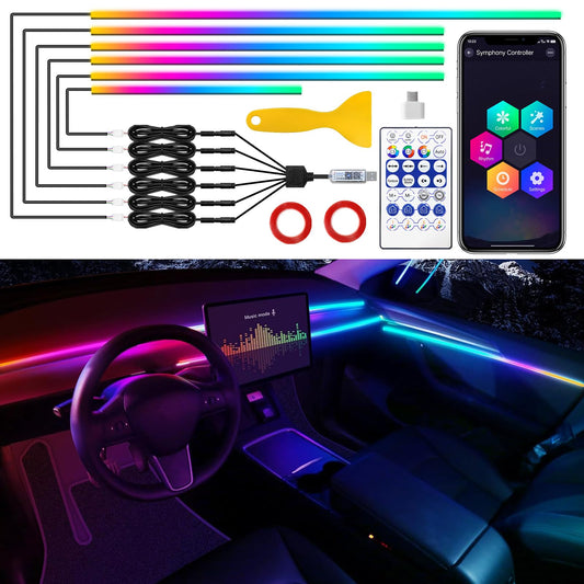 Tesla Model 3/Y/S/X Dreamcolor - Tira de luz LED de acrílico