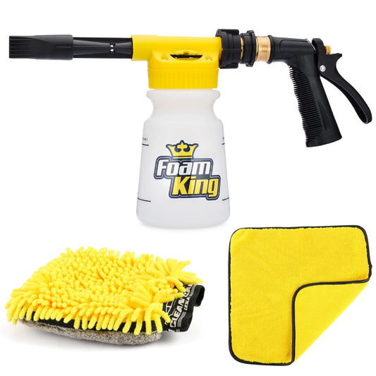 Foam King™ Pistola de espuma para lavado de autos y guante d