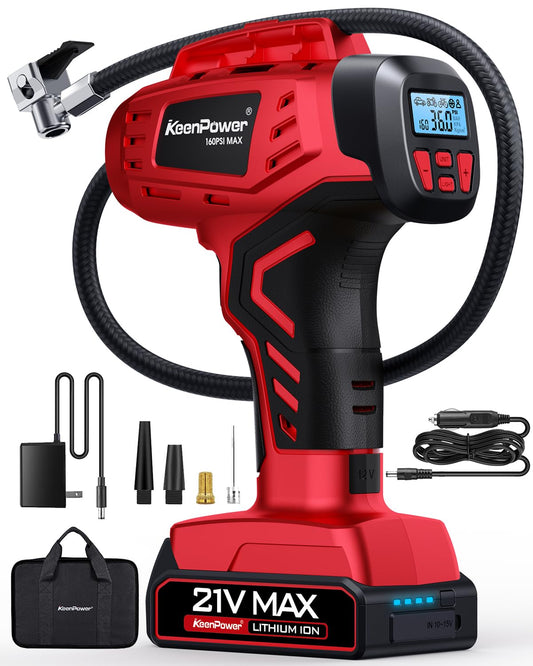 Inflador digital de neumáticos inalámbrico, compresor de air