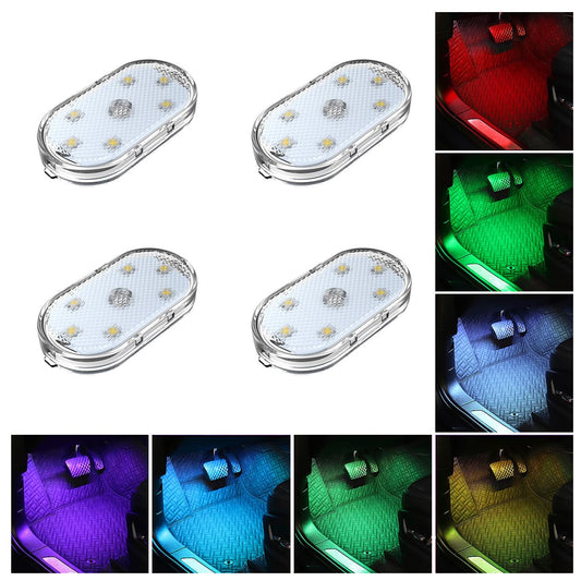 Luces LED inalámbricas para el interior del automóvil, 7 col