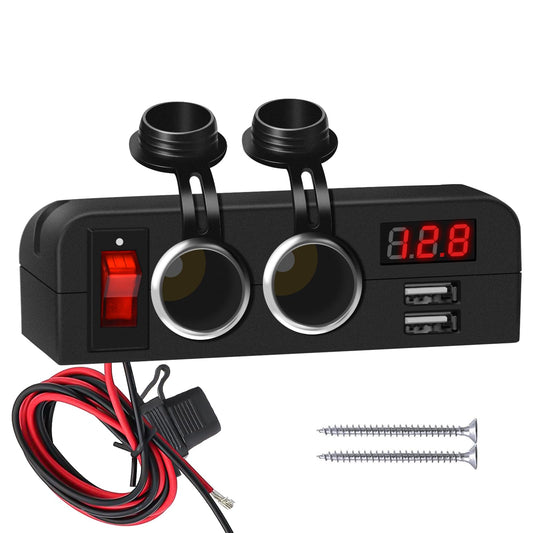 Divisor de enchufe para encendedor de cigarrillos de 192 W,
