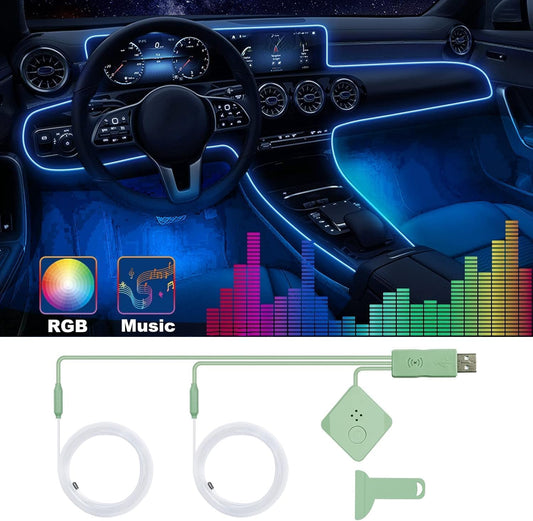 Tira de luces LED para coche, luces interiores del coche, ki