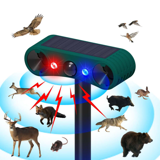 Alarma solar con sensor de movimiento de 129 dB con luz estr